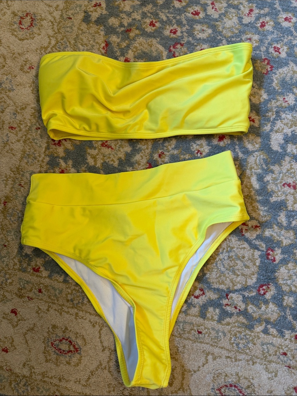 Amazon Yellow Women's Bandeau Bikini Set